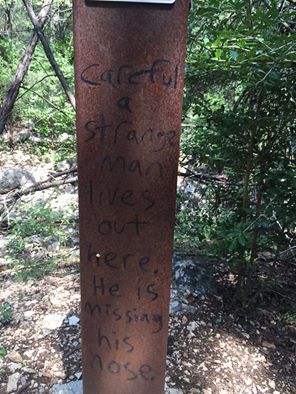 A bit unnerving to find while hiking in texas