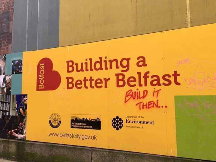Walking around Belfast city