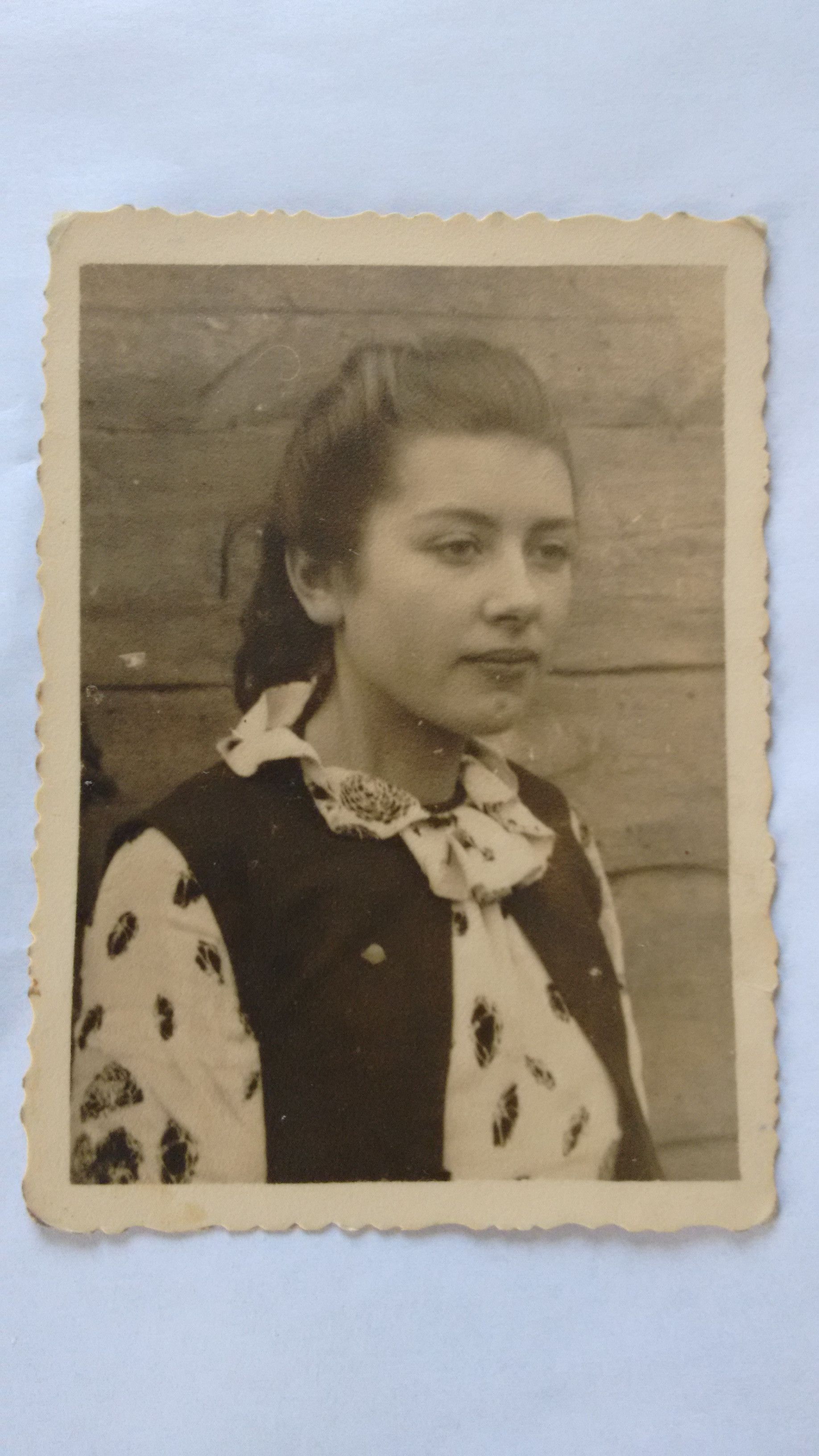My Grandmother minutes before being taken away to a work camp by the Germans.