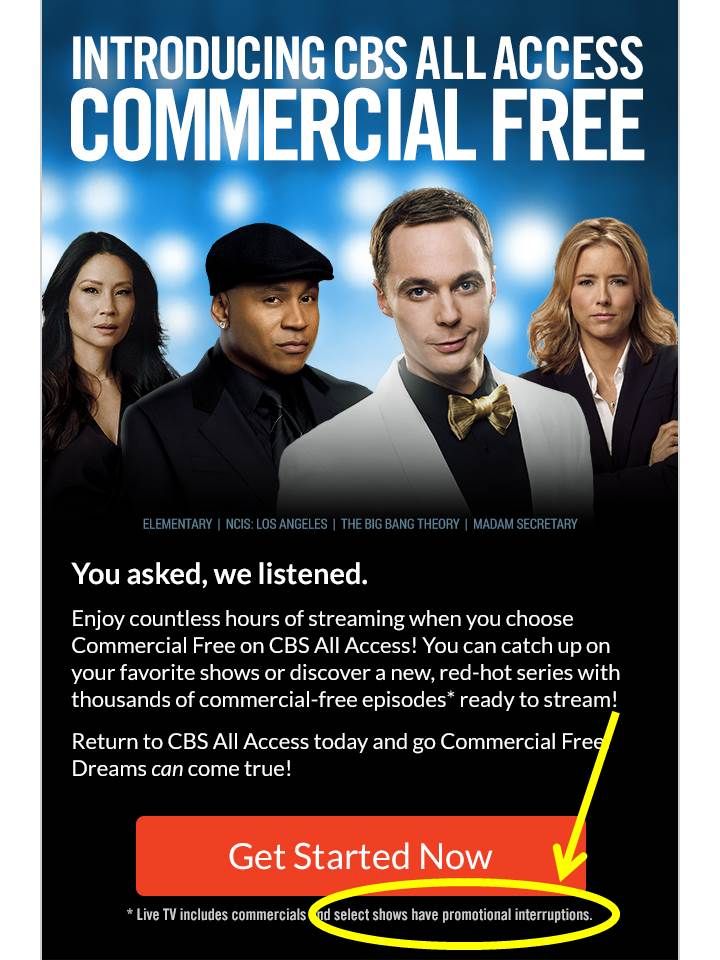 No commercials, just promotional interruptions.
