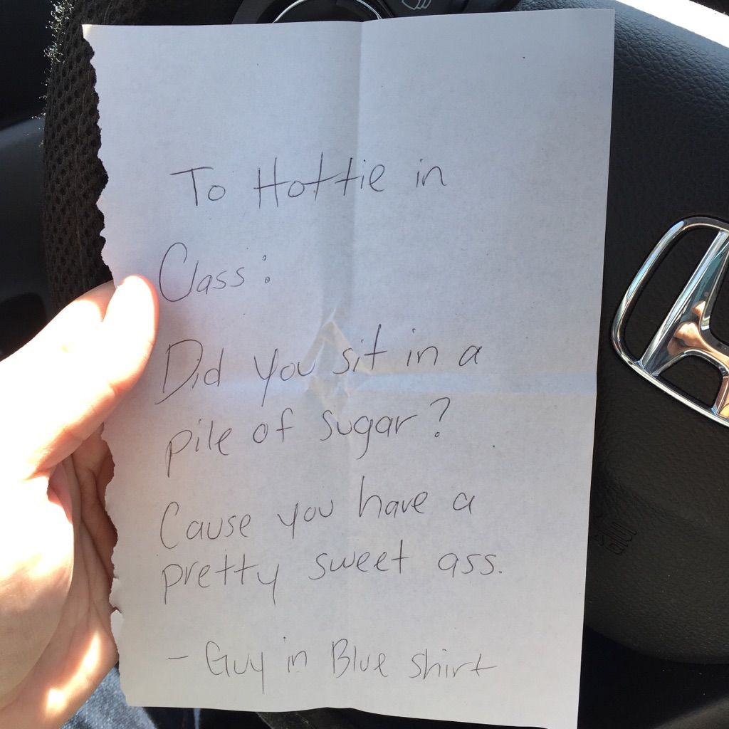 Someone left this note on my car.