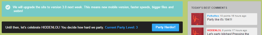 Edgylol got a party going, i wish we had a party like that (with edgy maymays n shit) :|