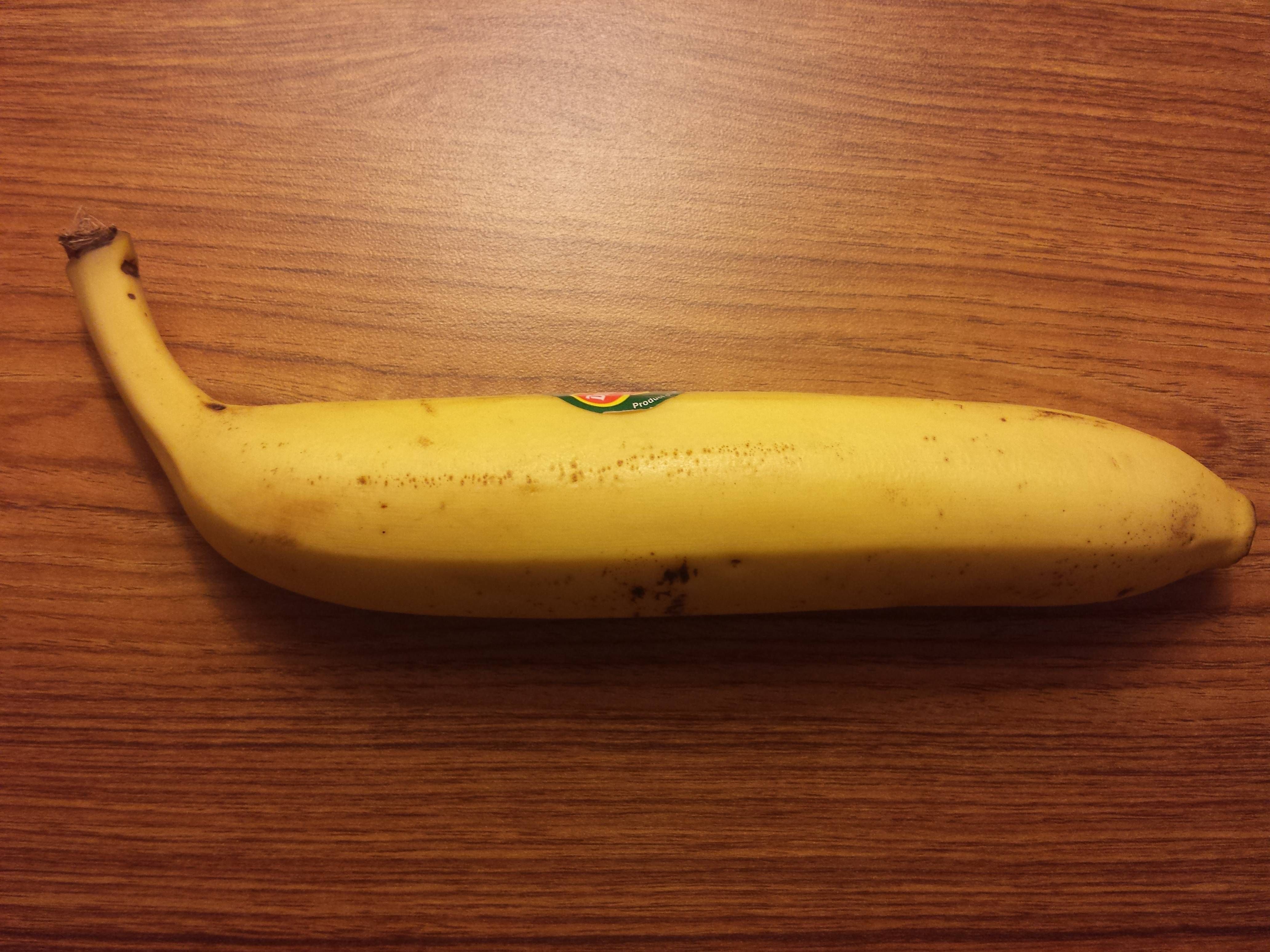 I bought a straight banana today