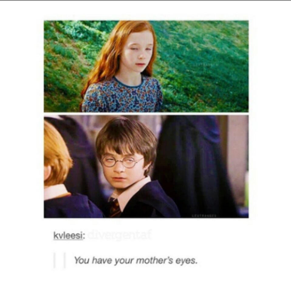 You have your mother's eyes Harry.