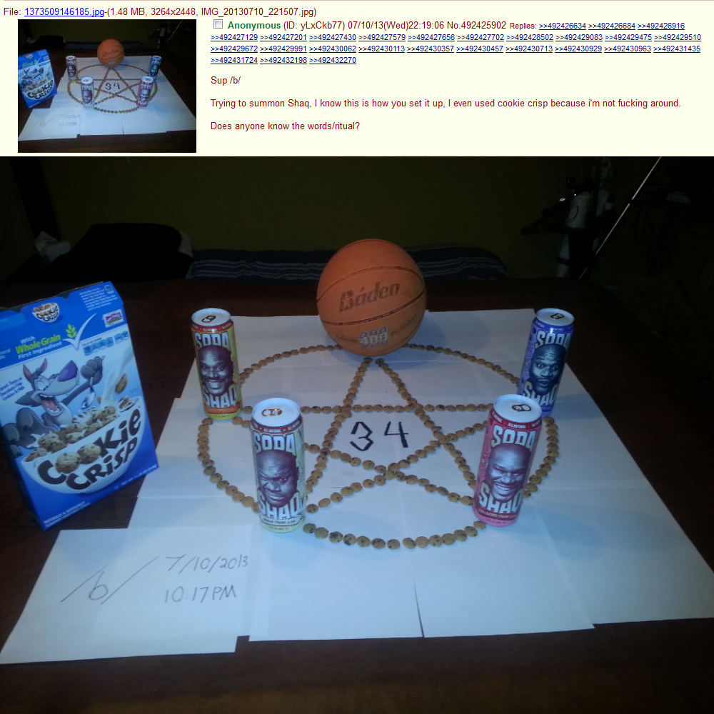 4chan tries to summon shaq