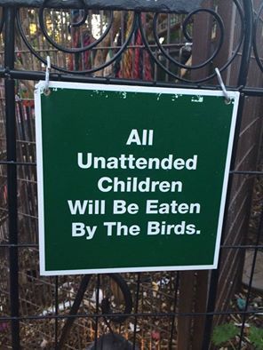 A bird research station in Toronto recently put up a new sign