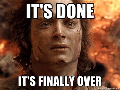 When I finished my last final exam
