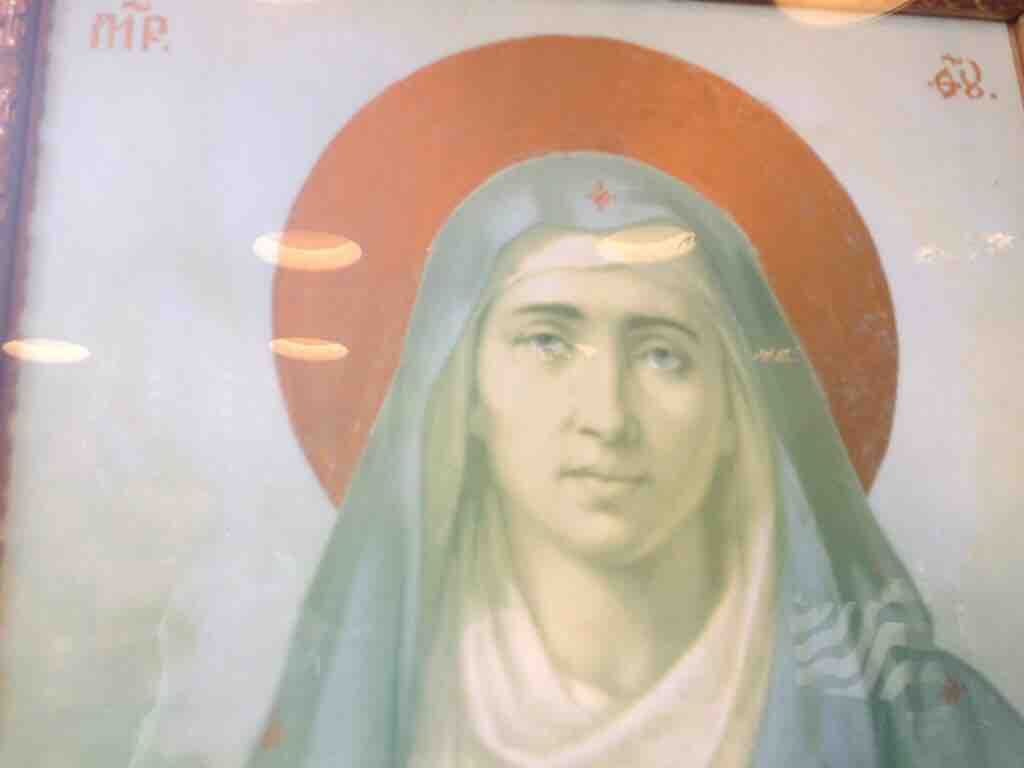 This Virgin Mary looks suspiciously like Nic Cage...