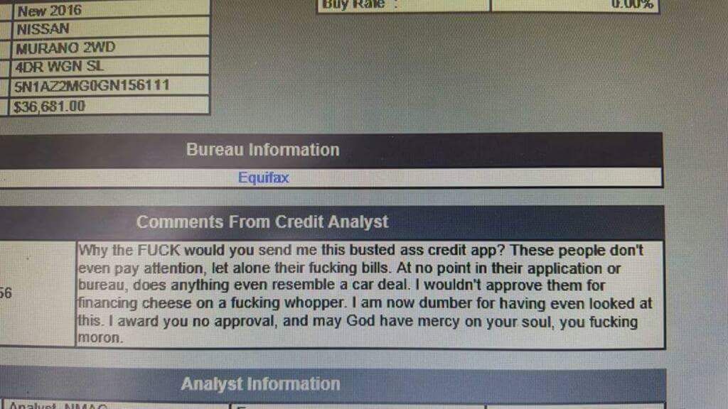 So anybody in car sales ever seen a turn down like this