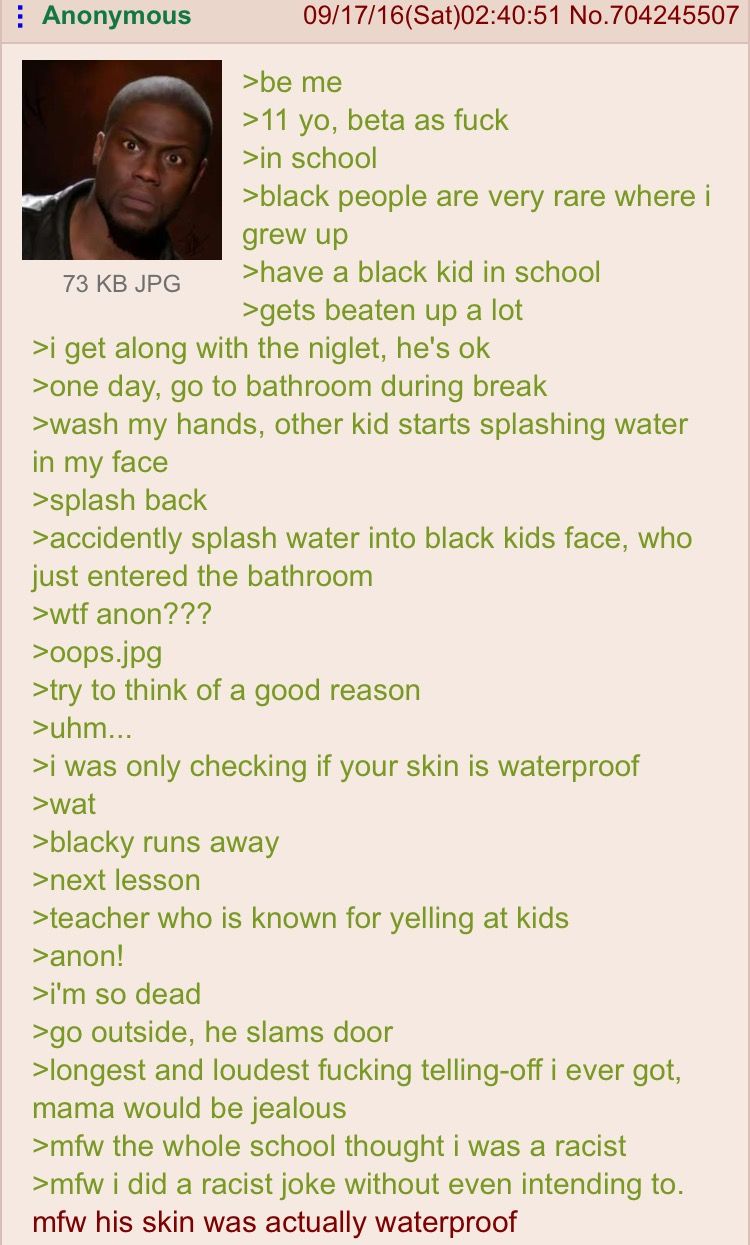 anon has a black classmate