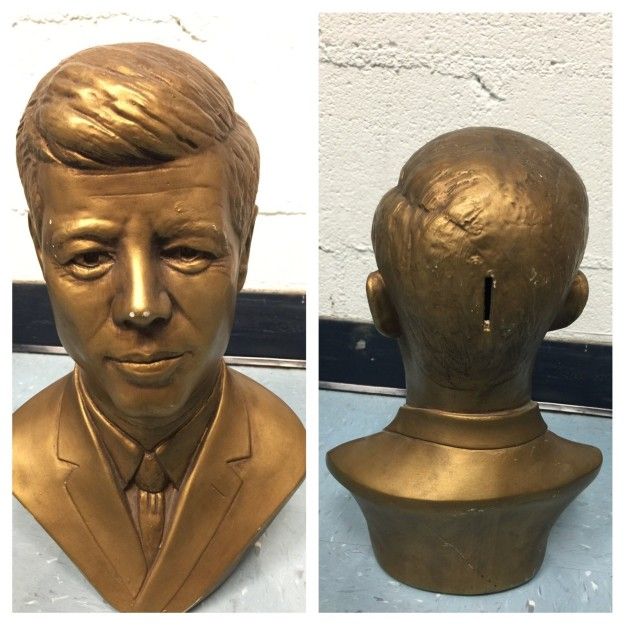 A JFK Piggy Bank. Not really thought out that well...