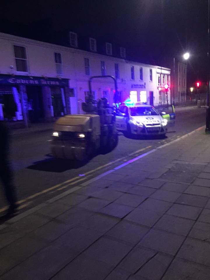 Someone in my town got pulled over for driving their industrial steam roller home from the pub at 3:40AM this morning