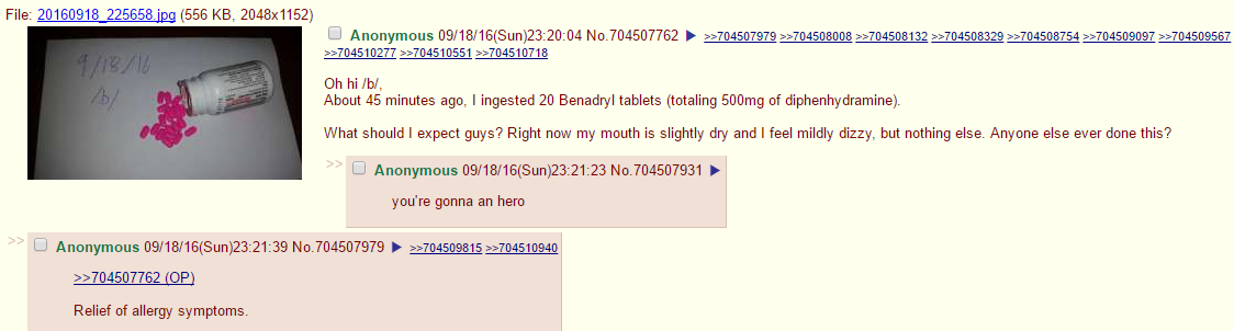 Anon takes a lot of Benadryl