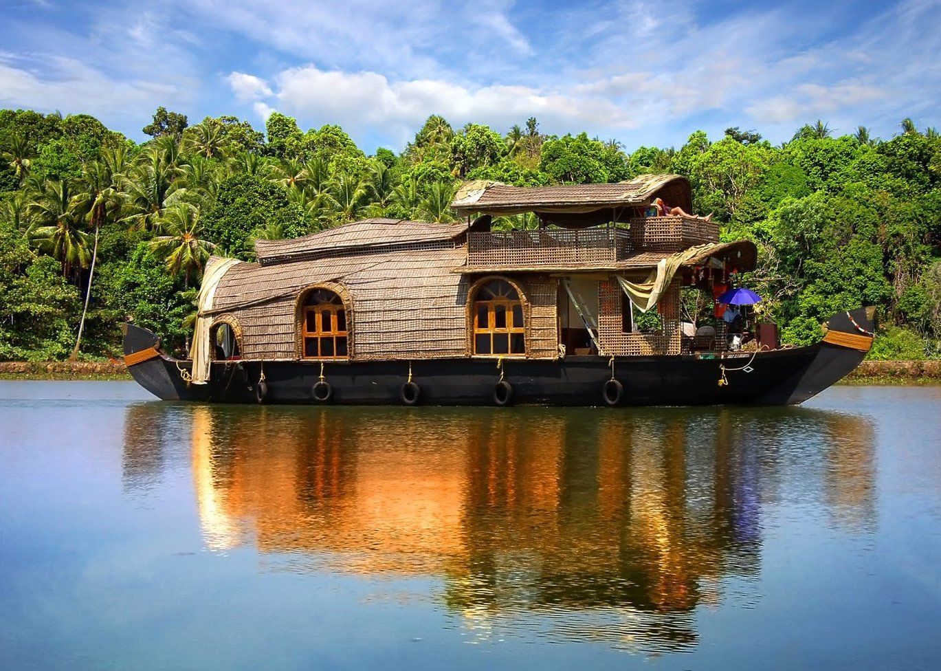 Houseboat in India