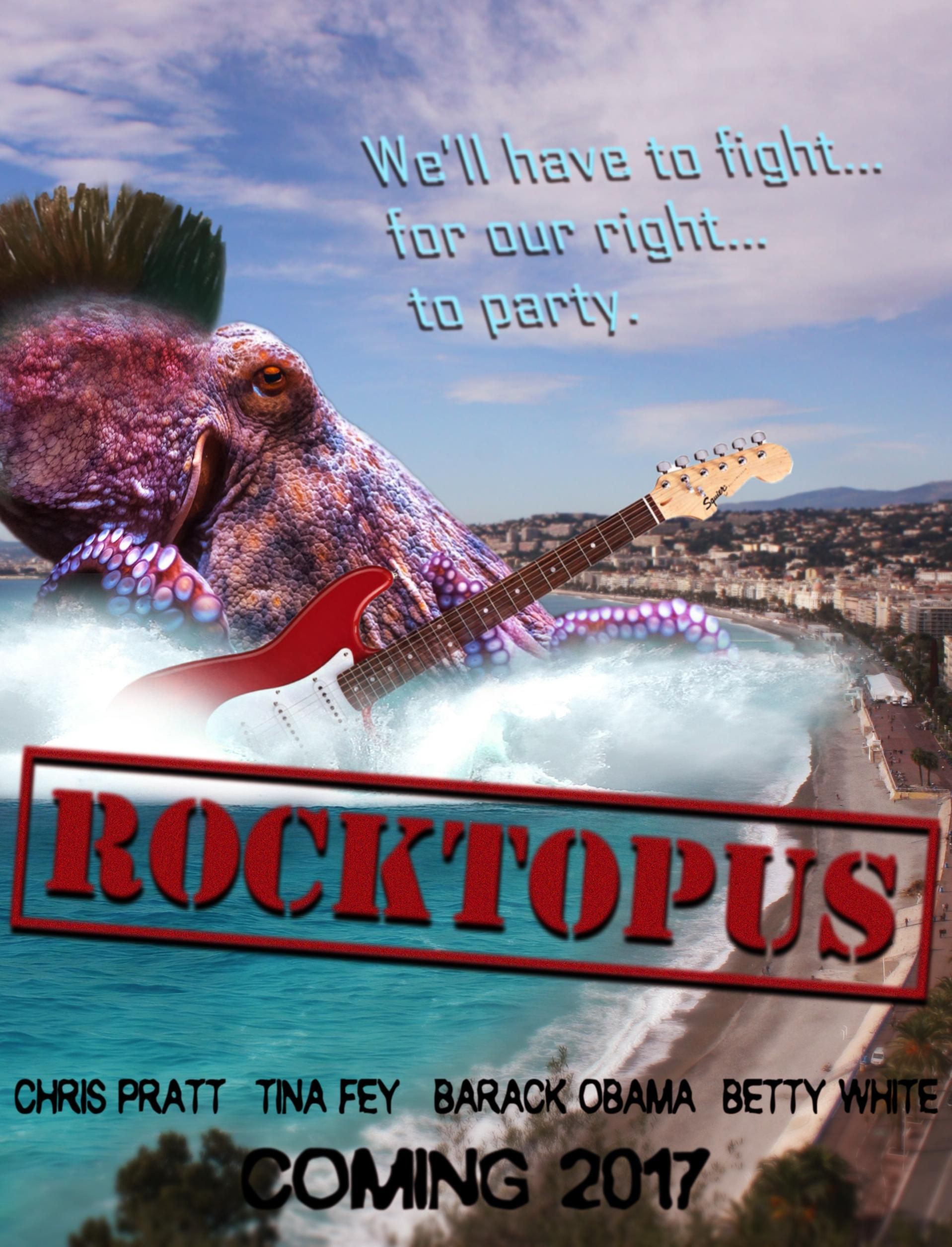 We had to make a B-movie poster with Photoshop in class today.