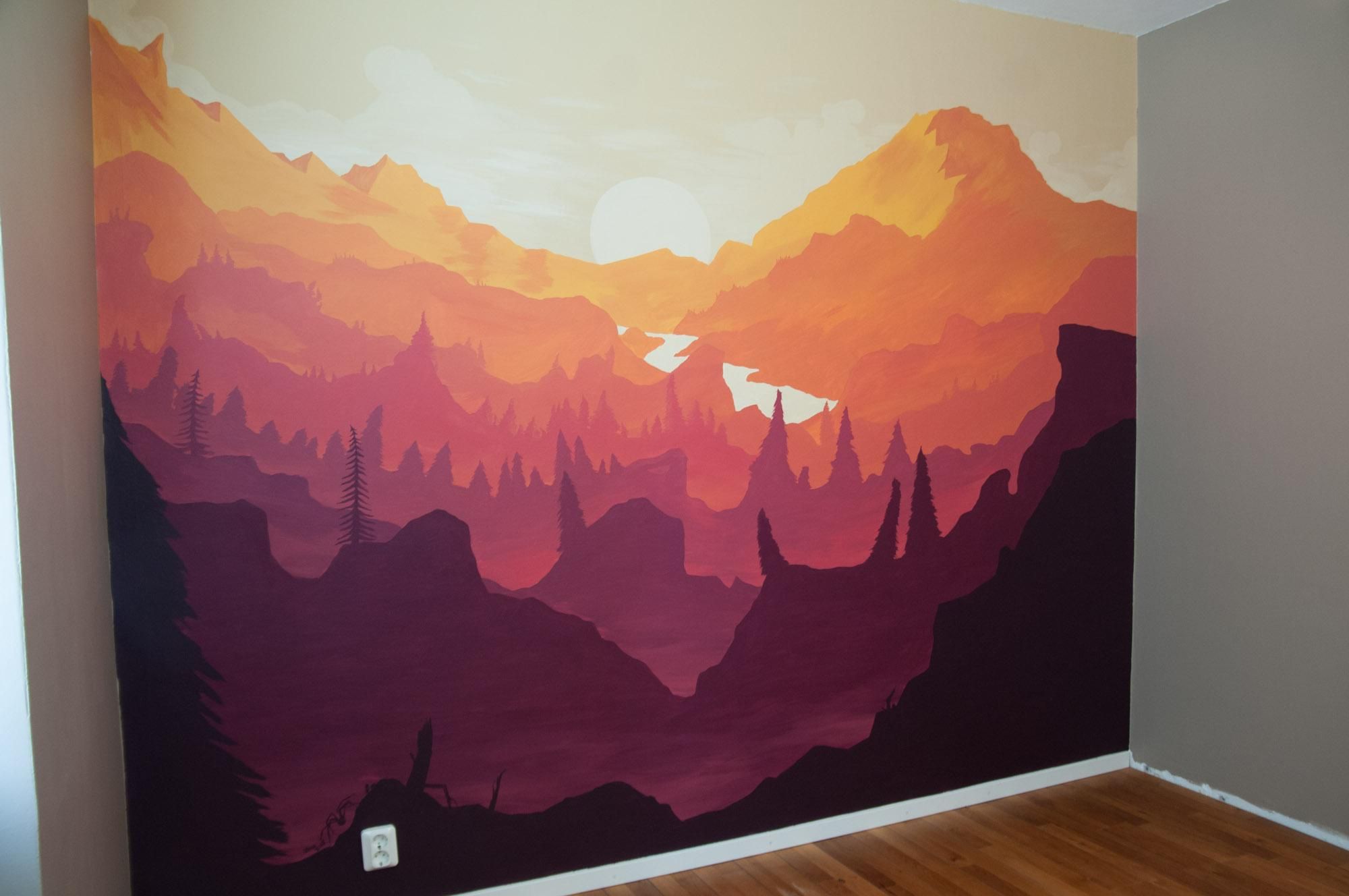 Did a mural in my bedroom