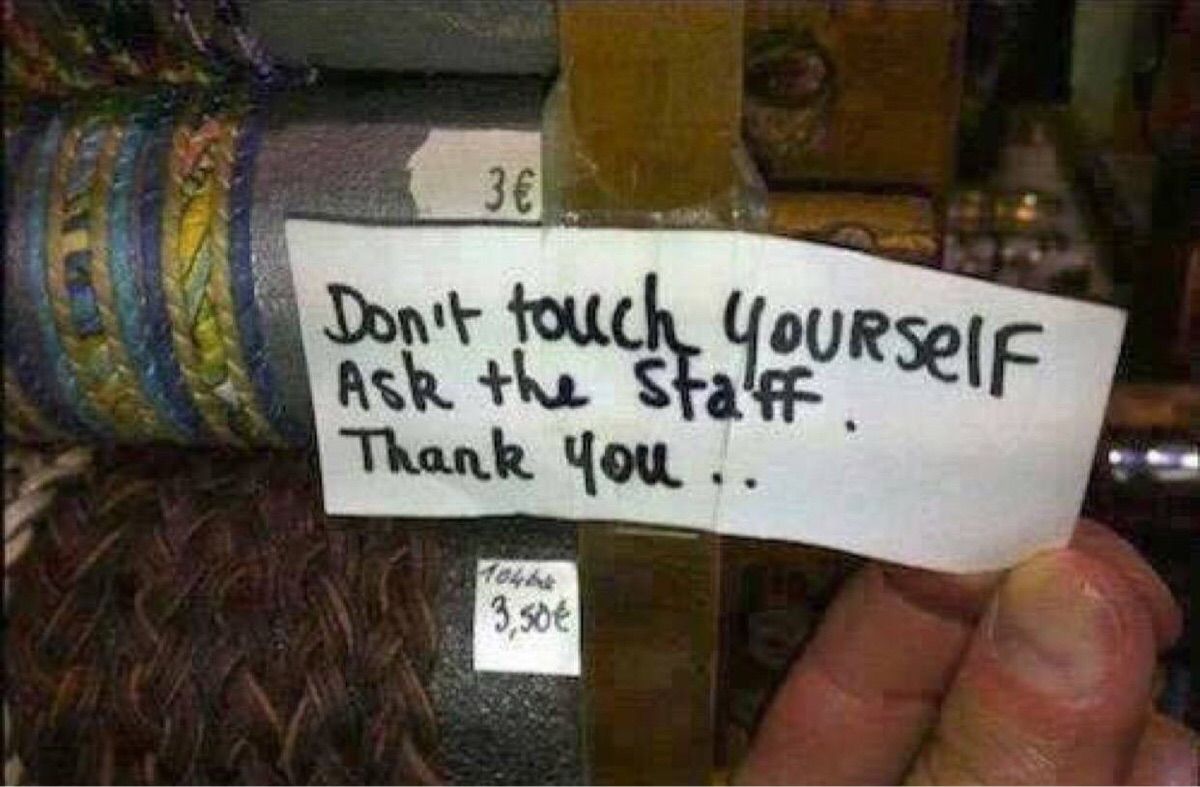 This sign at a shop.