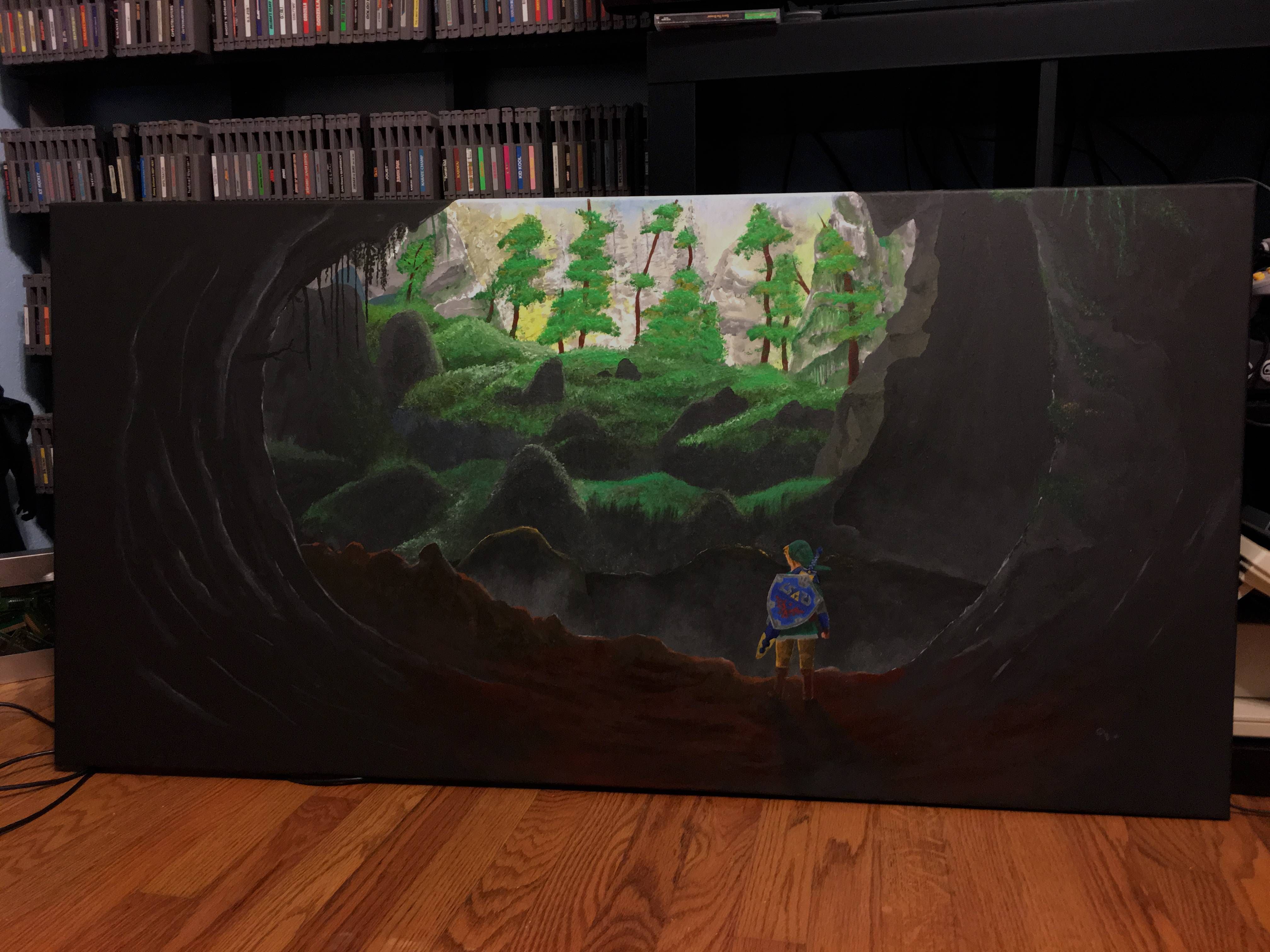 I just finished this painting of Link for a local charity raffle