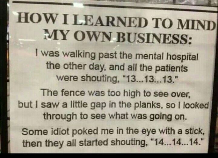 Learnt it the hard way.
