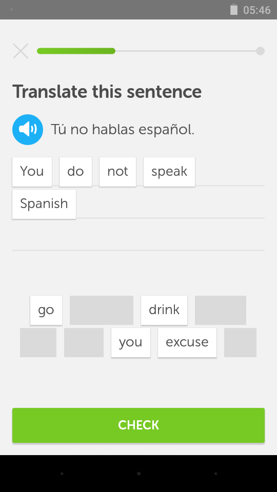The Duolingo app is an ***