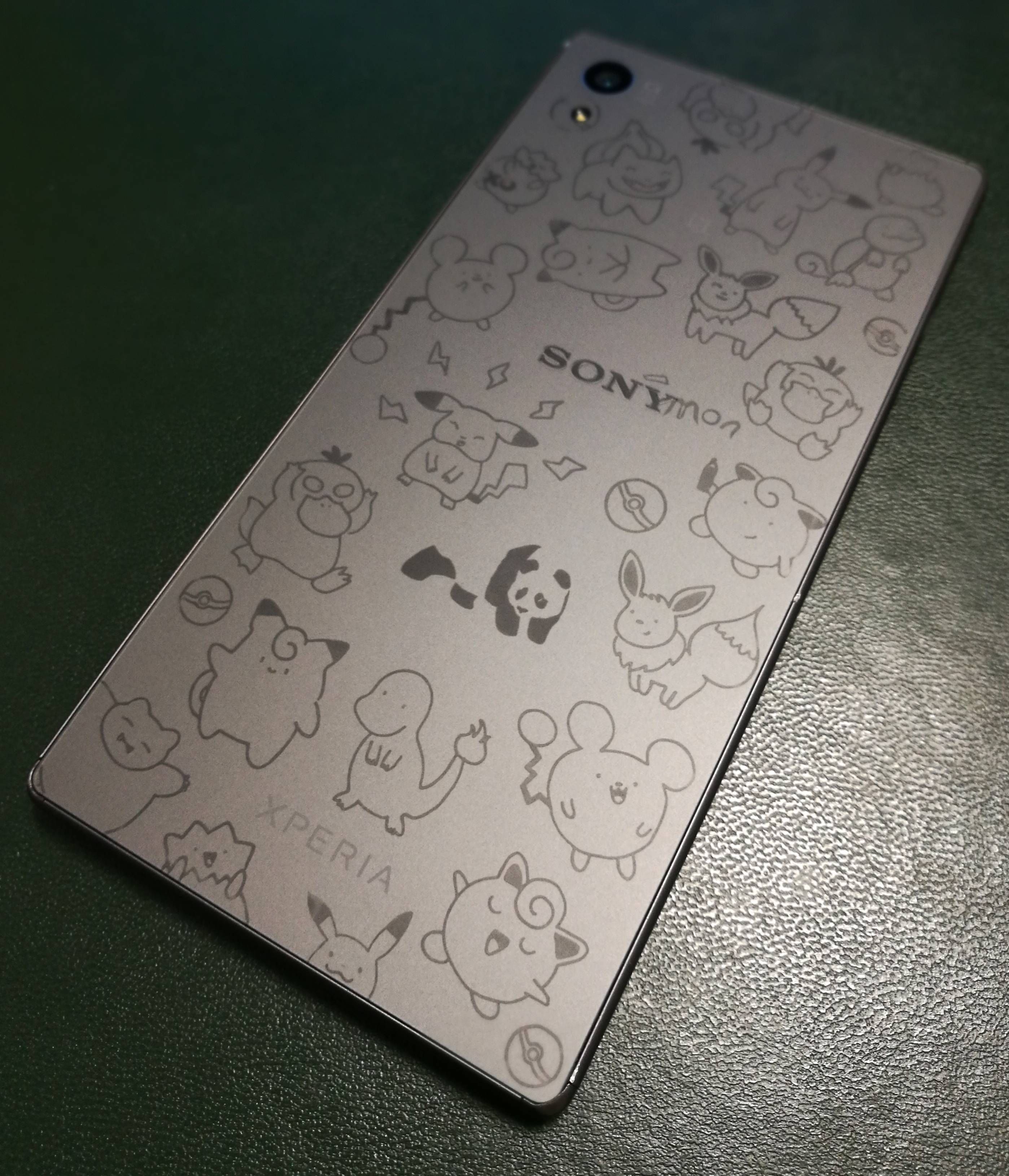 I laser etched my phone today with pokemon doodles. Pretty happy with the results.