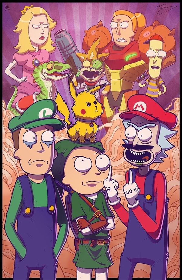 Rick and Morty meets Super Smash Bros