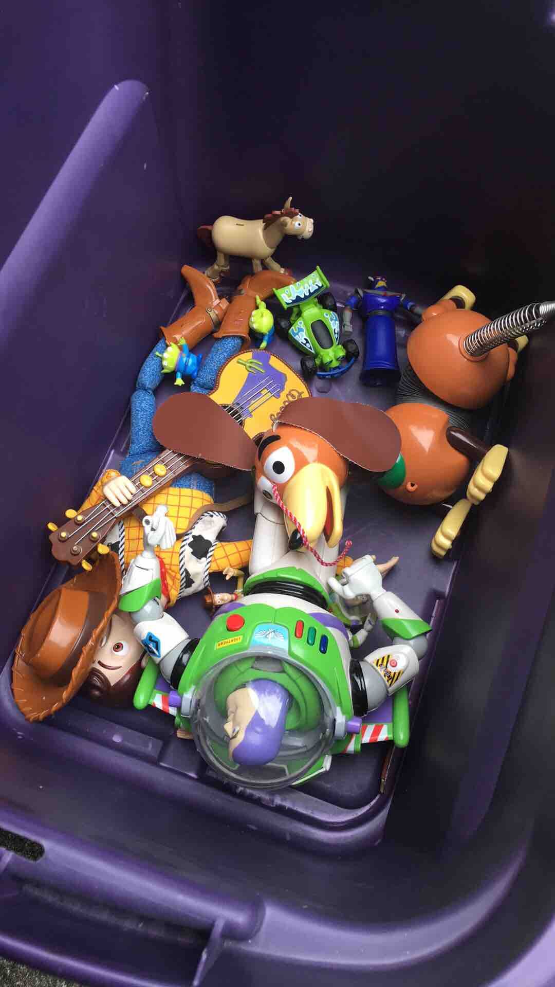 Boxing up the kids Toy Story toys feels a little wrong.