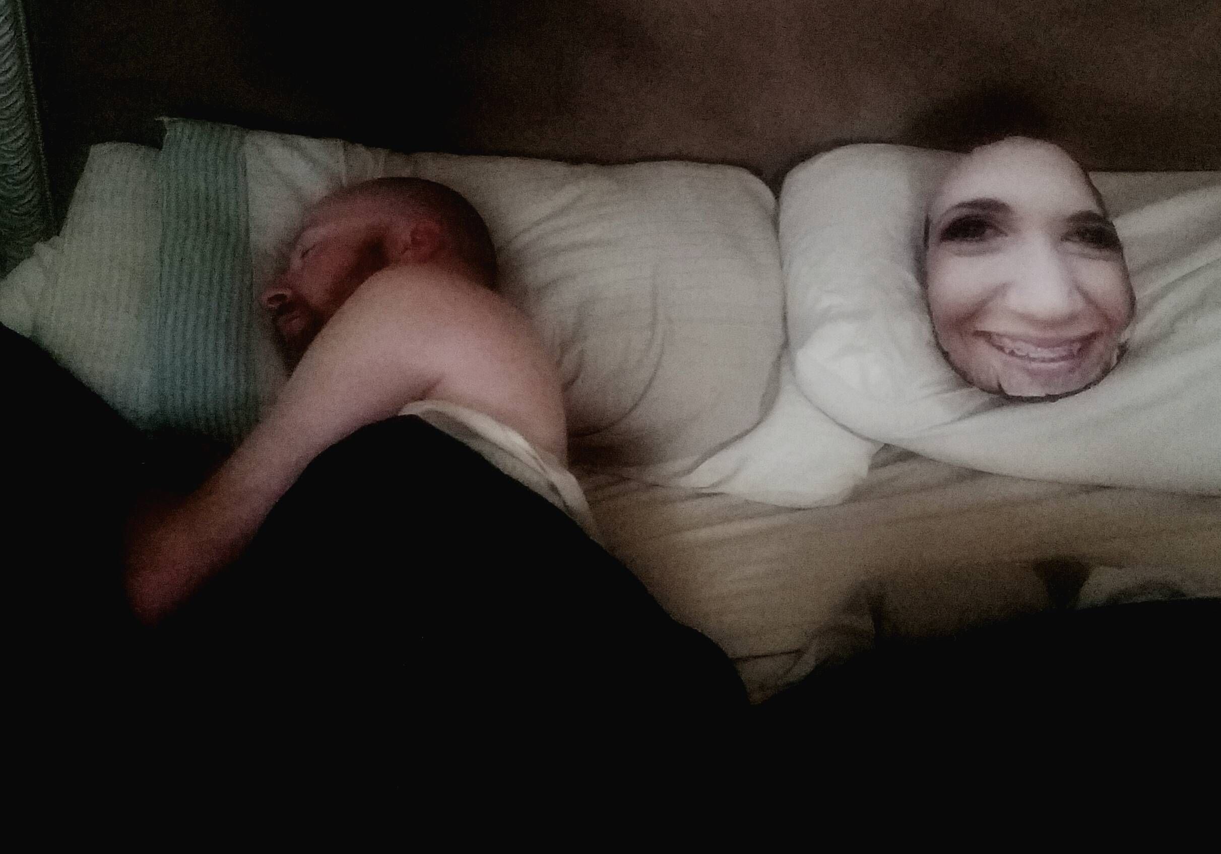 Have you guys heard of custom face pillows? My boyfriend hasn't...yet.
