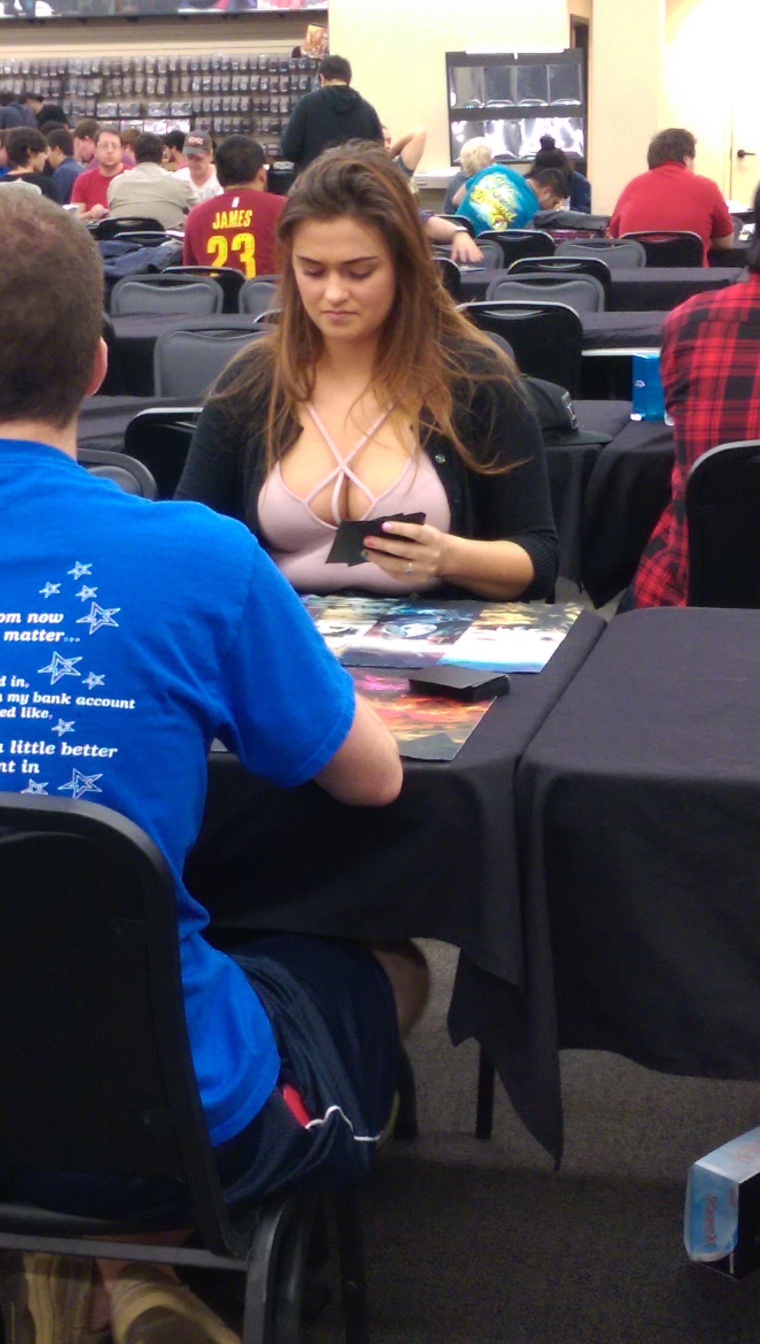 Went to a Magic: the Gathering tournament. This was my next opponent. This wasn't fair.