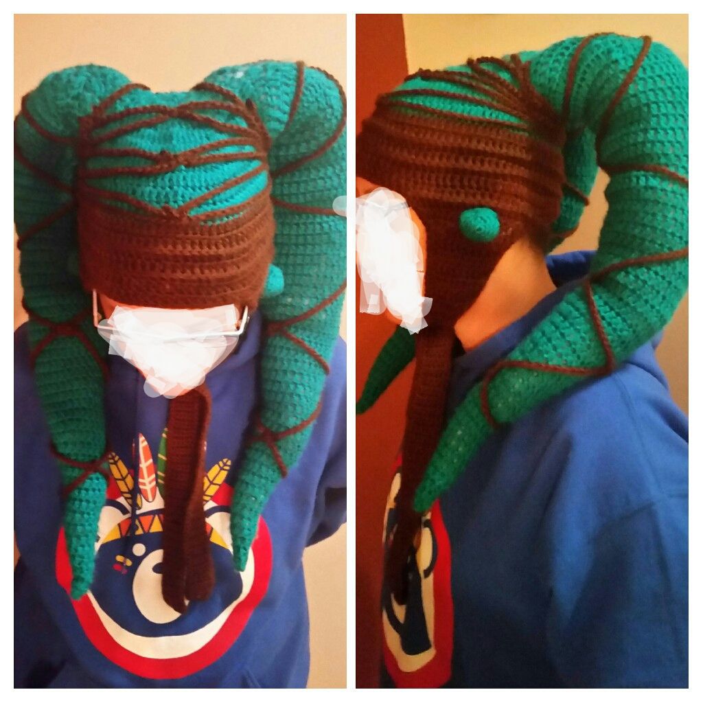 I crocheted a hat for my friends birthday.