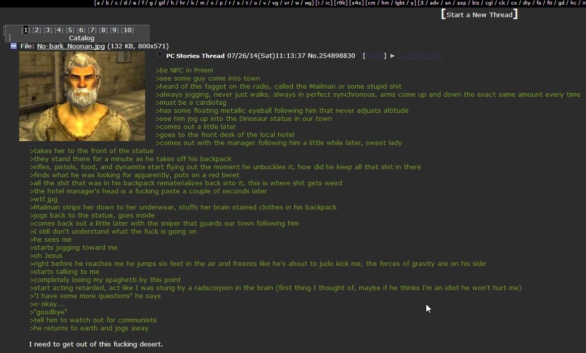 Anon is a Fallout NPC pt.4
