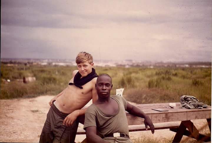 Back in 'Nam, 1969. Guy on the left is a good friend of mine's dad. He's in hospice now and not doing well but he'll live on in photos.