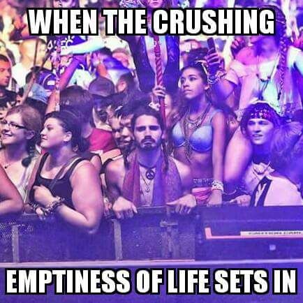 How can you be so sad with so many lights and so much bass?