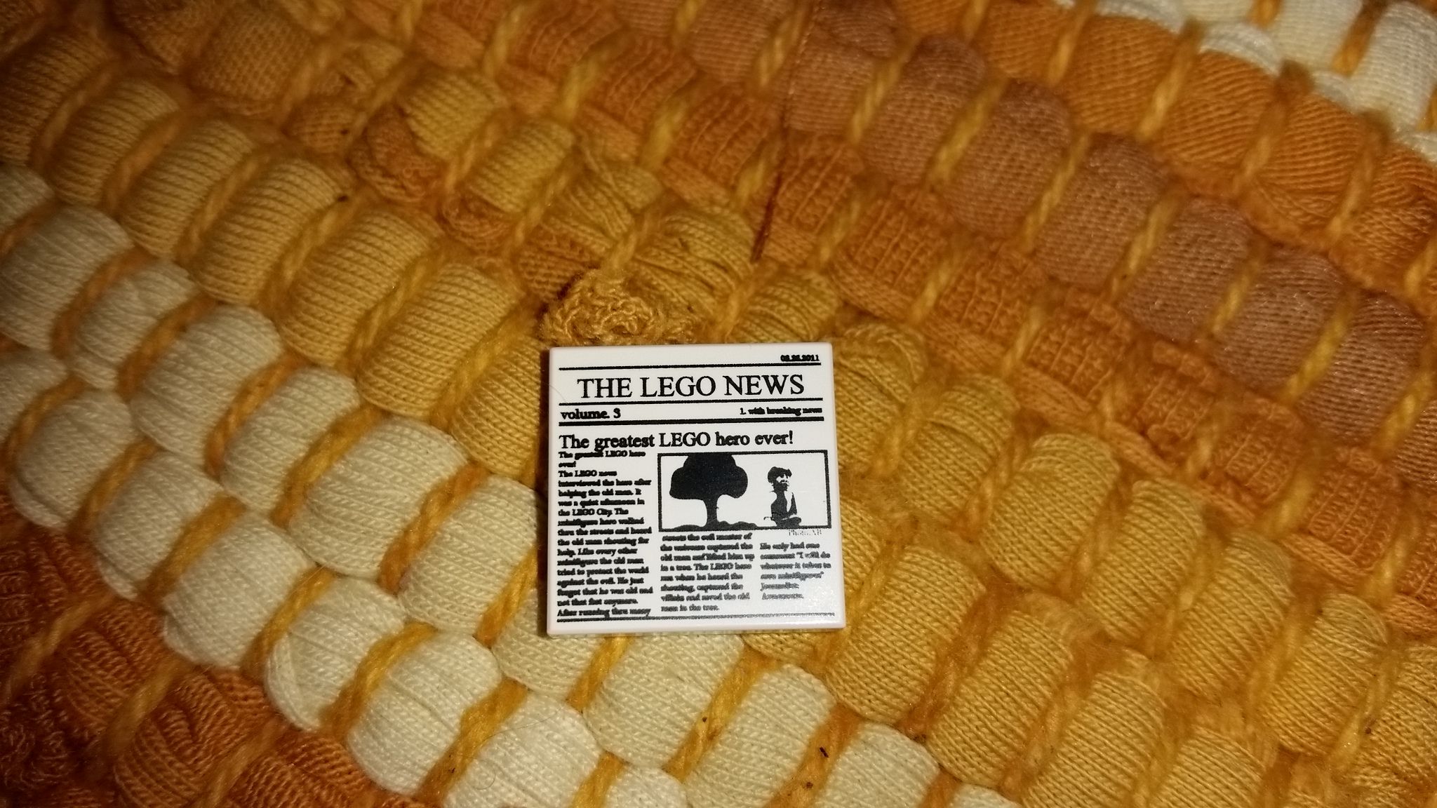 My daughter's Lego newspaper actually has a story on it