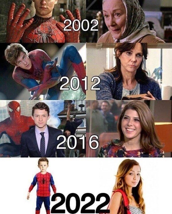 Spiderman and Aunt May through the years