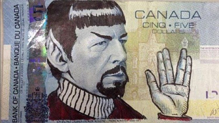 Bank of Canada requests people stop "spocking" their bills. May the force be with them.