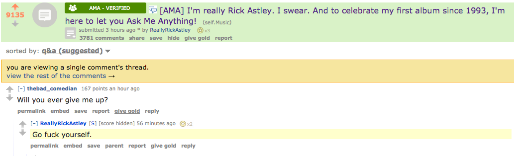 That time we found out that Rick Astley actually *would* give us up.