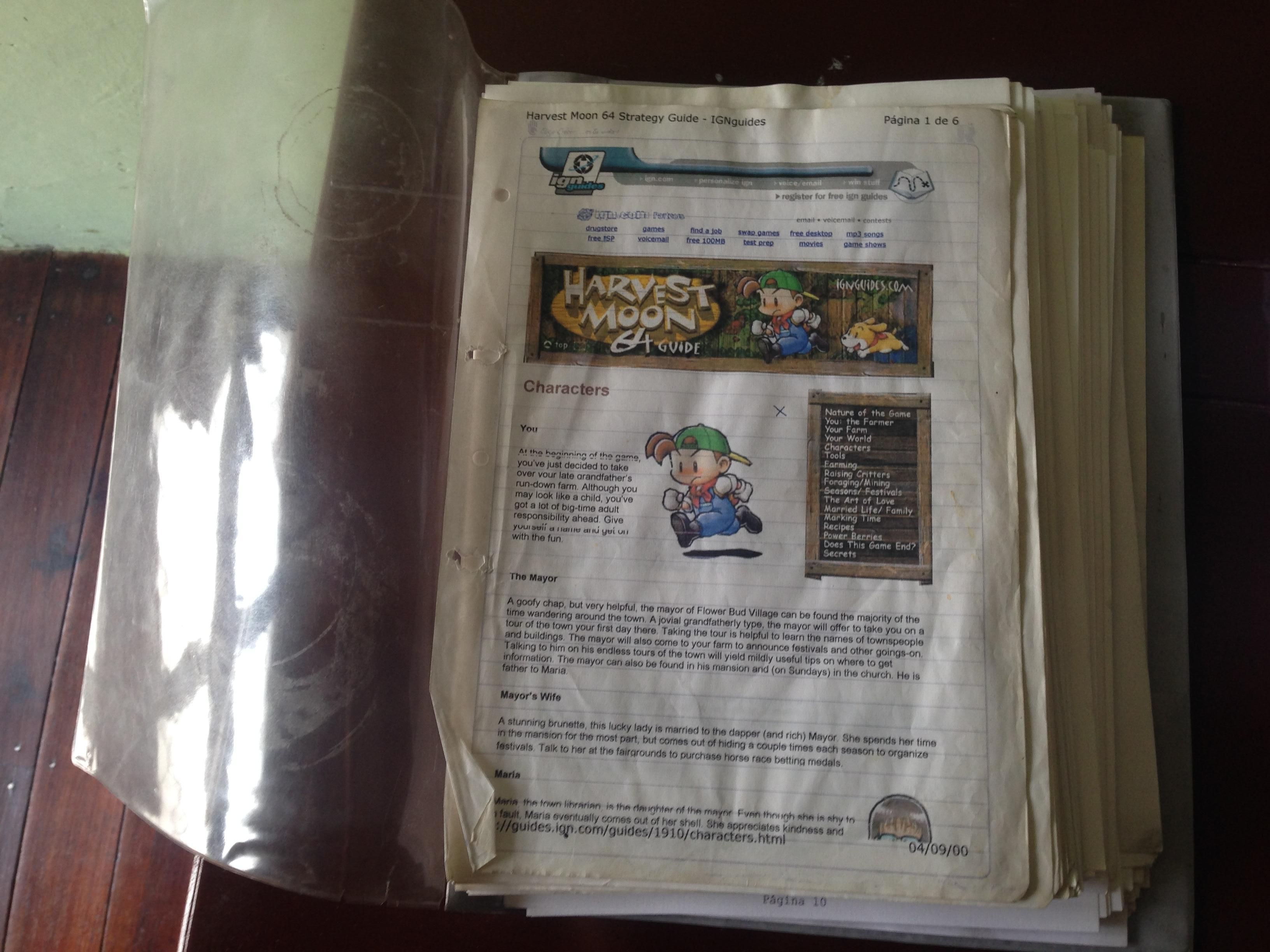 I went to visit my grandma last week and found this, back in my day Harvest Moon was serious business.