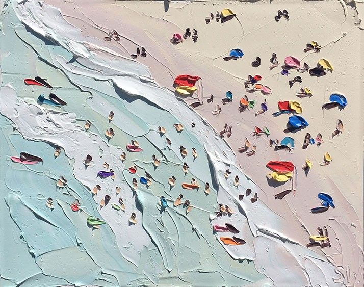 The Beach, Sally West, oil on canvas, 2015