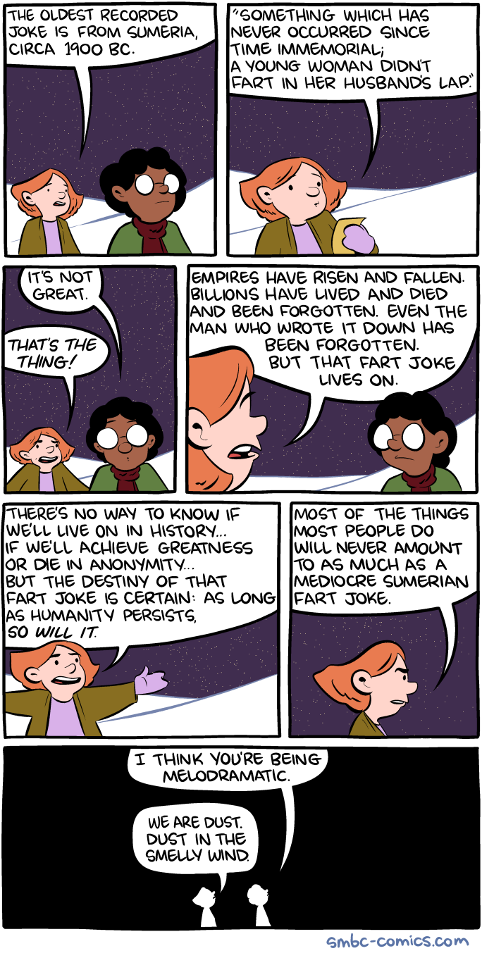 We are as farts to the eternity of Wiings