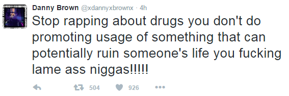 Danny Brown doesnt like drug rap