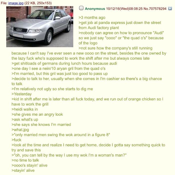 Anon likes Audi