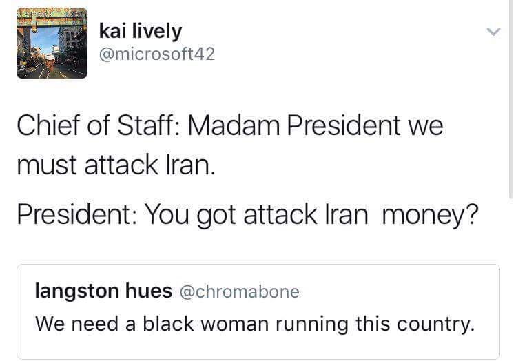Now what we need Iran for?