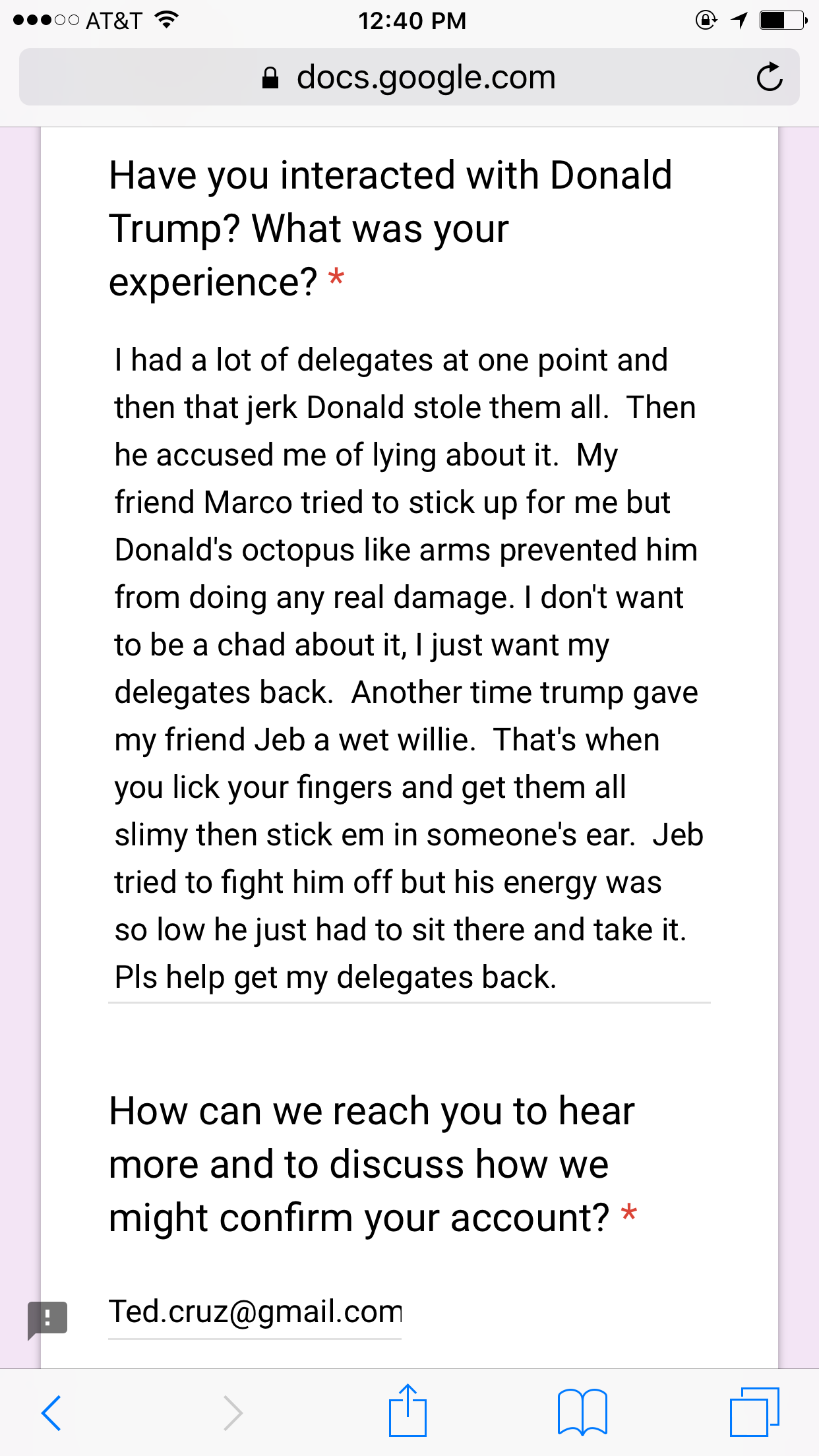 Anon met Trump.