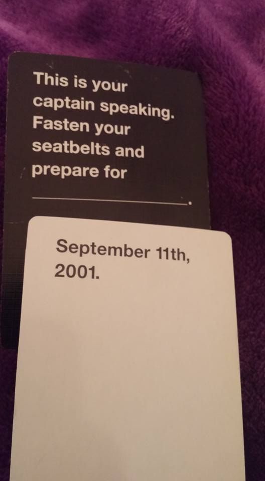 Our version of when Cards against Humanity goes horribly right