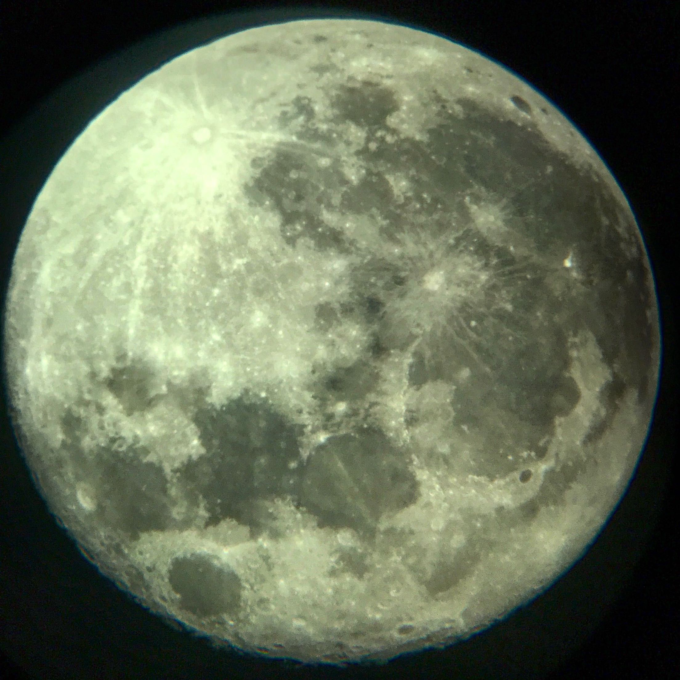 Picture I Took of the Supermoon Tonight Through a Telescope