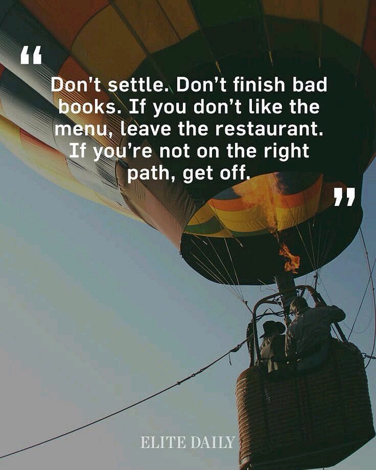 Don't settle!