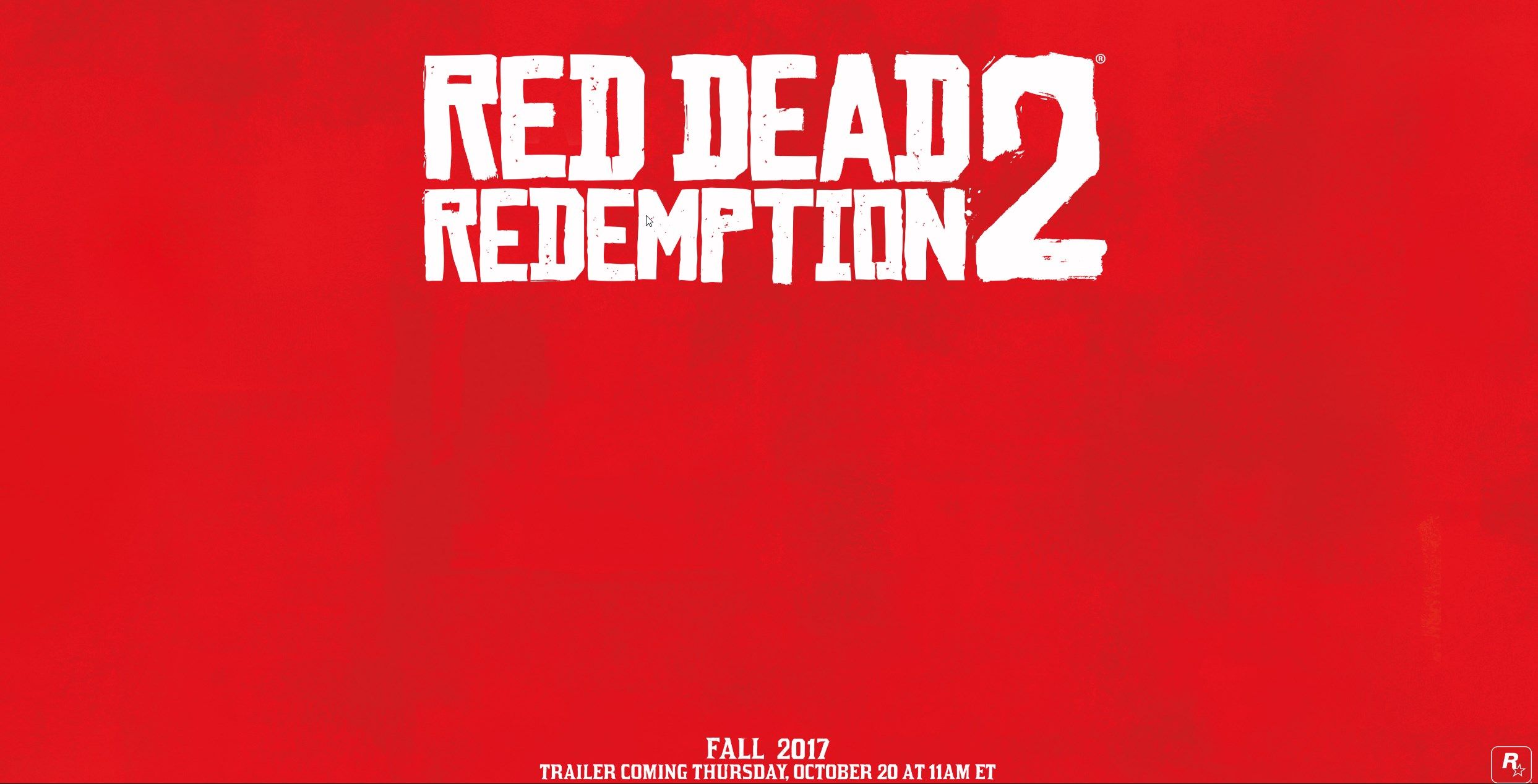 RED DEAD REDEMPTION II - FALL 2017