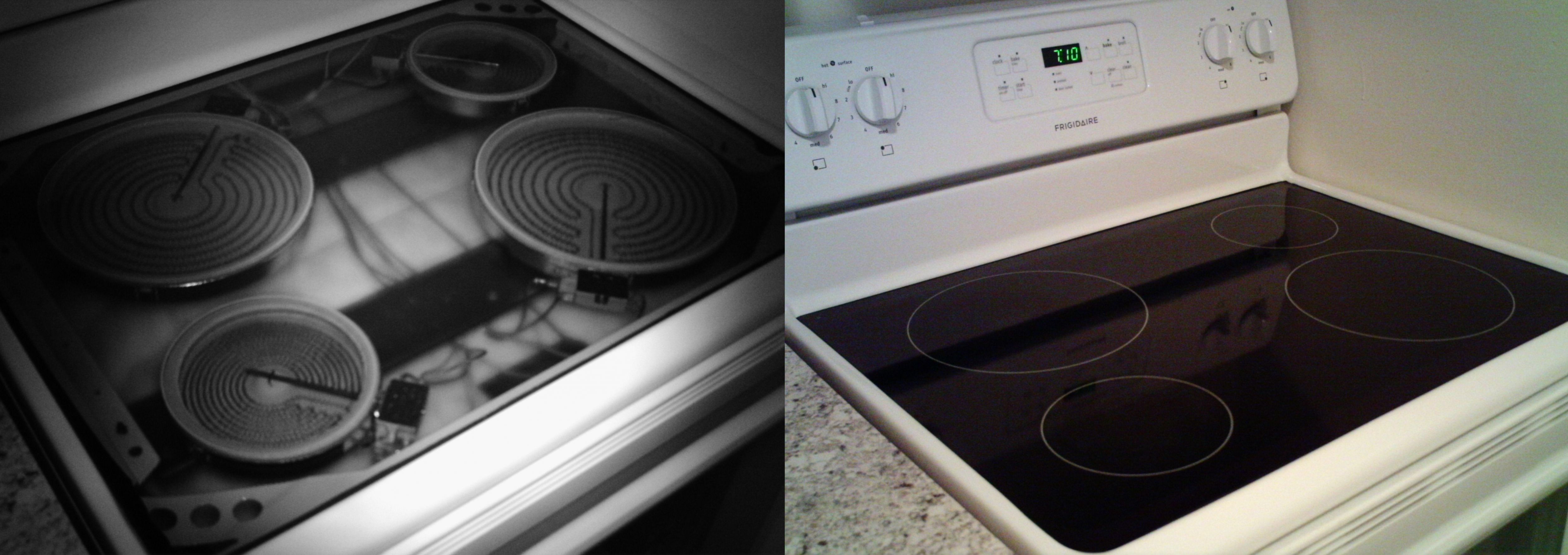 My infrared game camera can see through my stove top