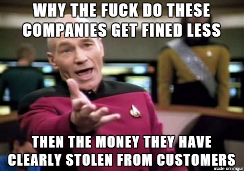I'm looking at you Comcast and Wells Fargo. Among others.